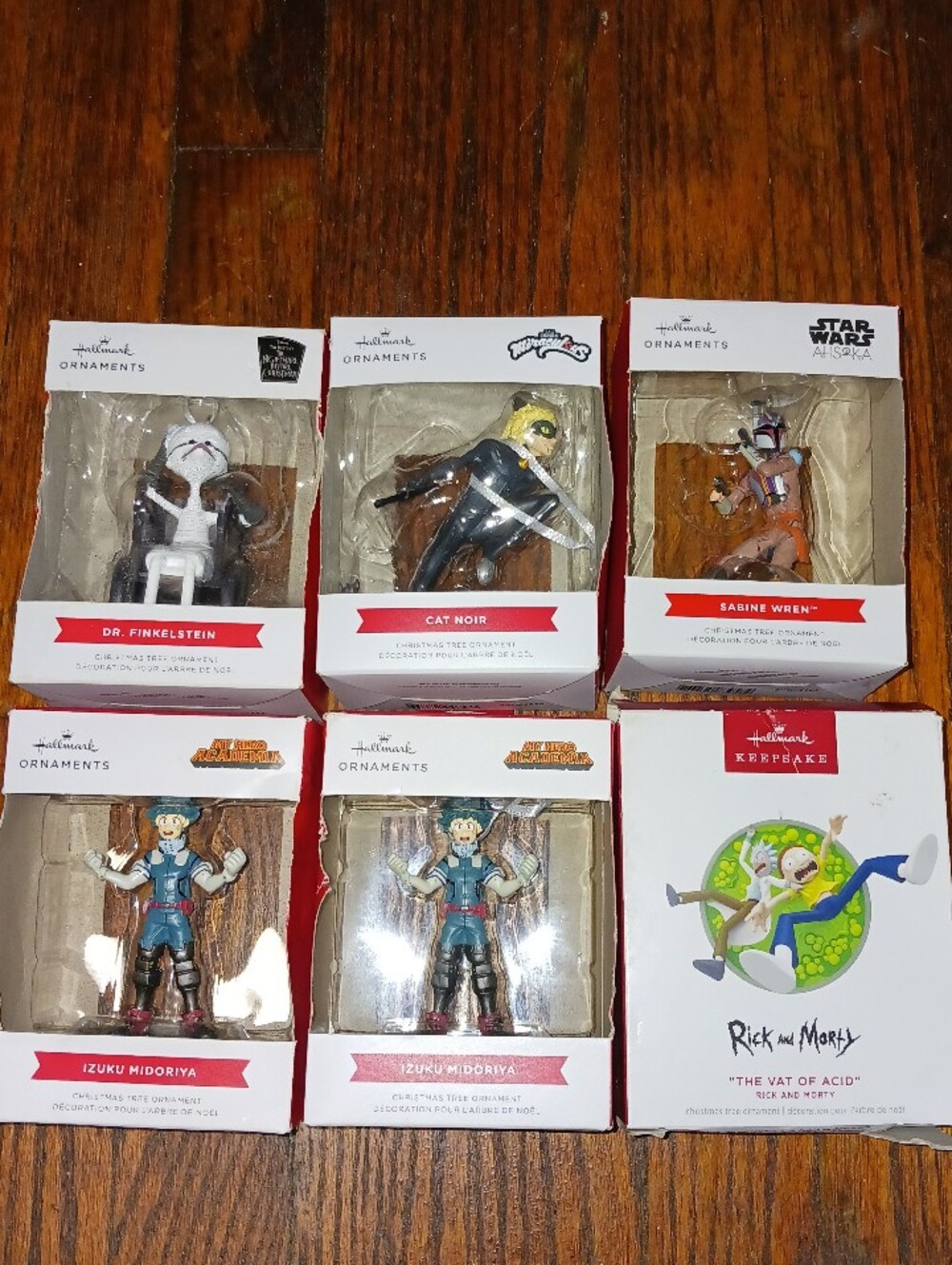 6 HALLMARK ORNAMENTS: Rick & Morty Star Wars Nightmare Before Xmas New Other